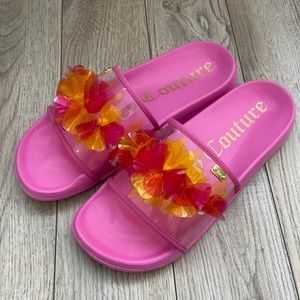 Juicy Couture Floral Pink Slides SZ 11